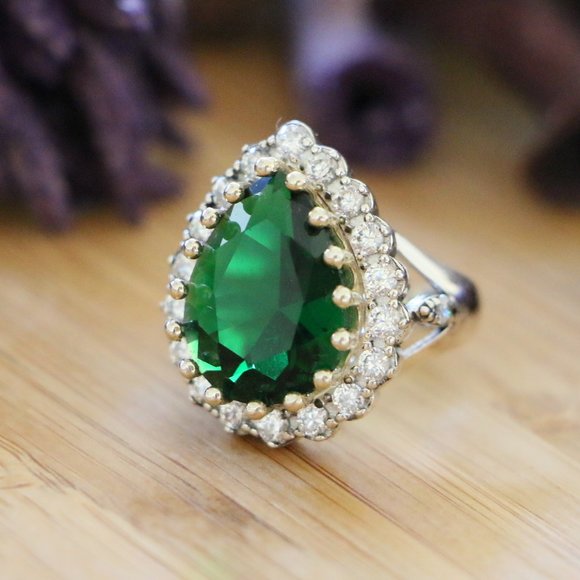 Grand bazaar jewelers Jewelry - 925 Sterling Silver & Green Cubic Zirconia rings